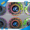 Anti-fake genuine original basball cap custom hologram label sticker